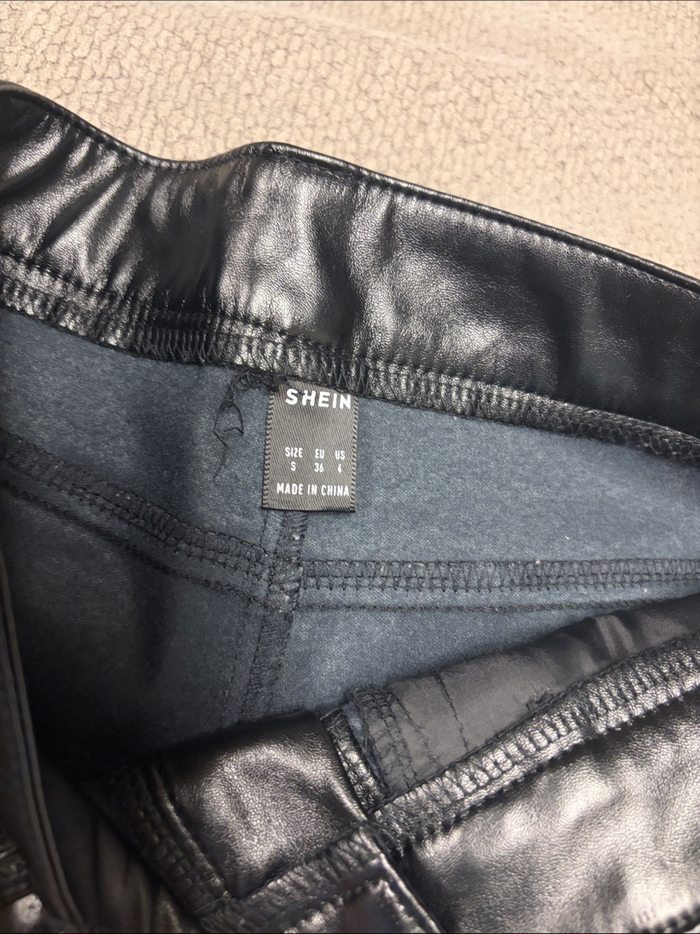 SHEIN Black Faux Leather Pants - Picture 4 of 6